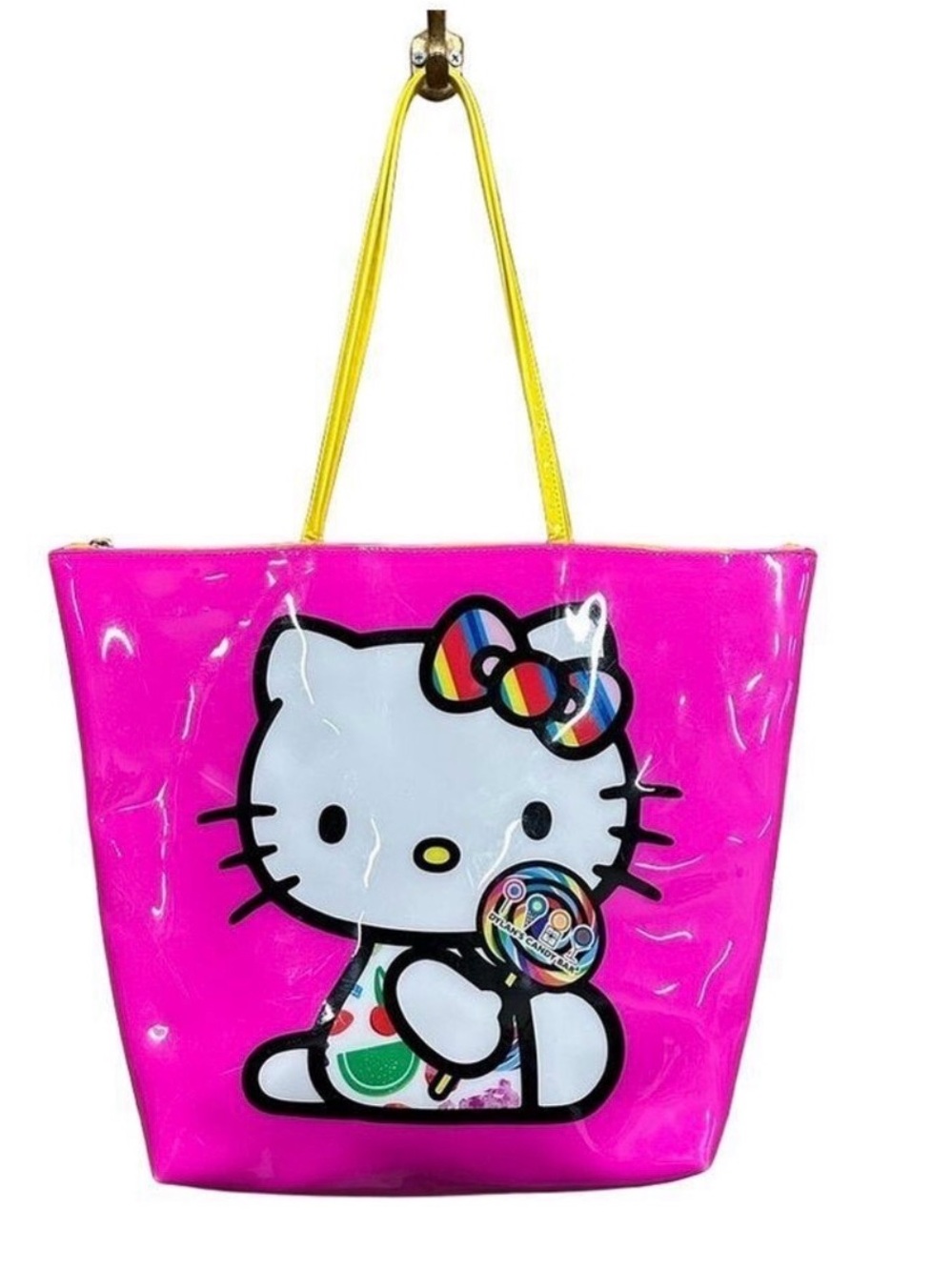 Hello Kitty Sanrio Dylans Candy Bar bright pink zip top tote